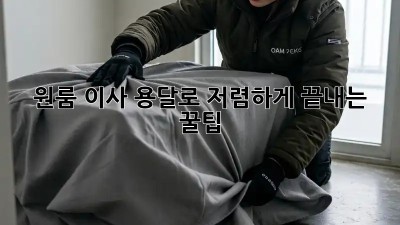 원룸 이사, 용달로 저렴하게 끝내는 꿀팁!